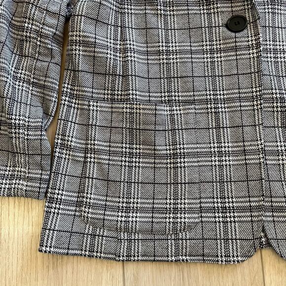 Max Studio Women’s Black & White Plaid Single Button Blazer Sz M - Picture 4 of 8